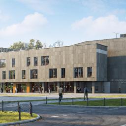 Konstrukcja stalowa Dzielnicowego Ośrodka Kultury na Warszawskim Ursynowie