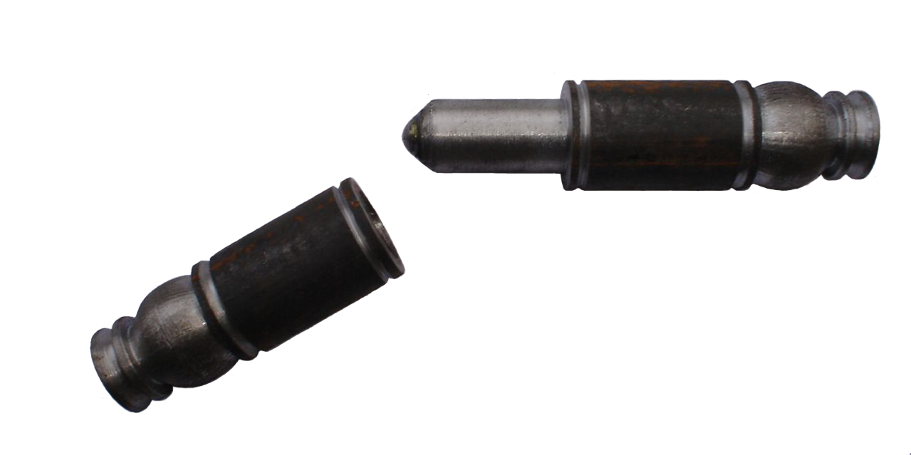 Zawias zdobiony (ozdobny), toczony kryty z kulką, średnica 25 mm, długość 155 mm