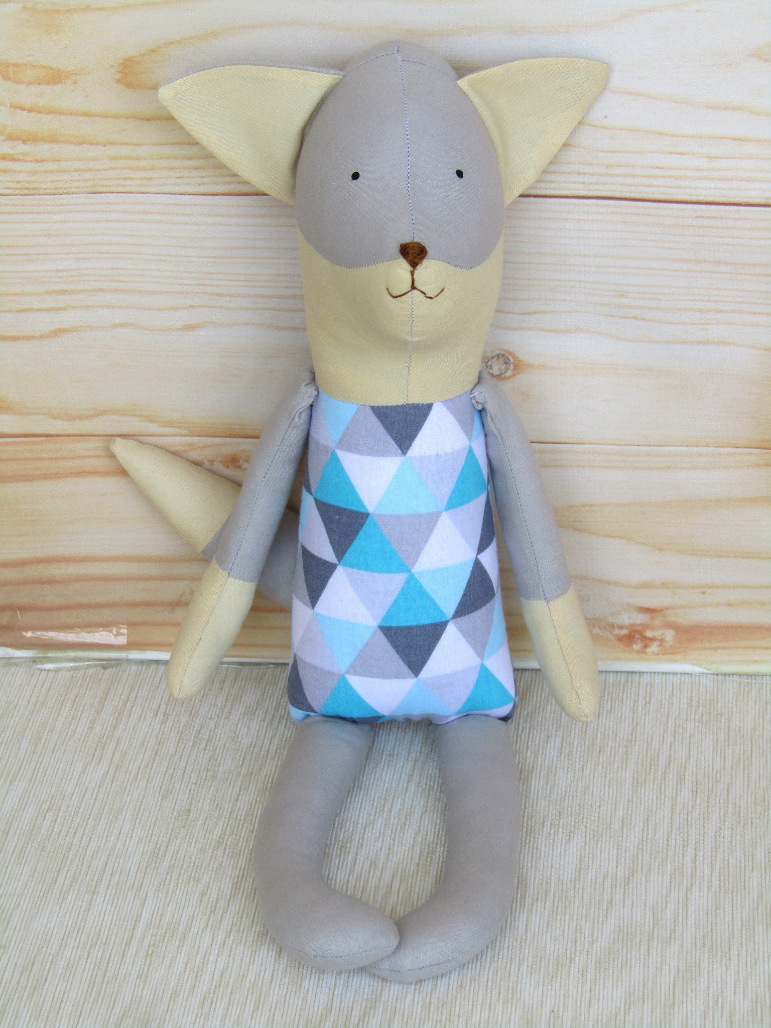 Lis przytulanka szmaciana ręcznie robiona.