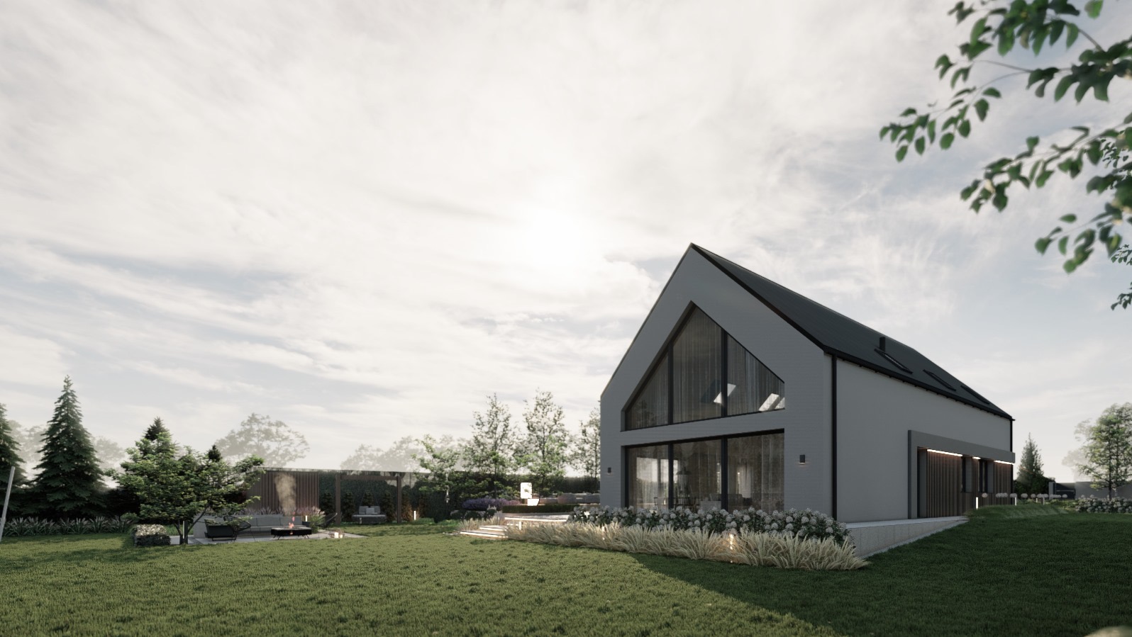 Dom z basenem. Pełna automatyka całego domu, sauny i dodatkowych budynków