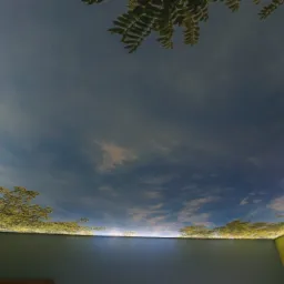 Sufit napinany z nadrukiem i podświetleniem.