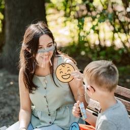 mini przyłbica usta- nos 