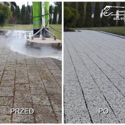 Dawidowski Mycie Kostki Elewacji- PIOTR DAWIDOWSKI - Mycie kostki brukowej gorąco-wodnym agregatem i specjalnym talerzem