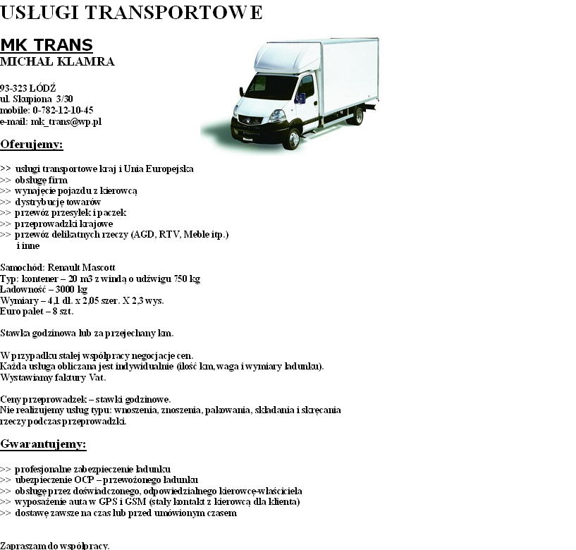 Usługi Transportowe, Kurier Express
