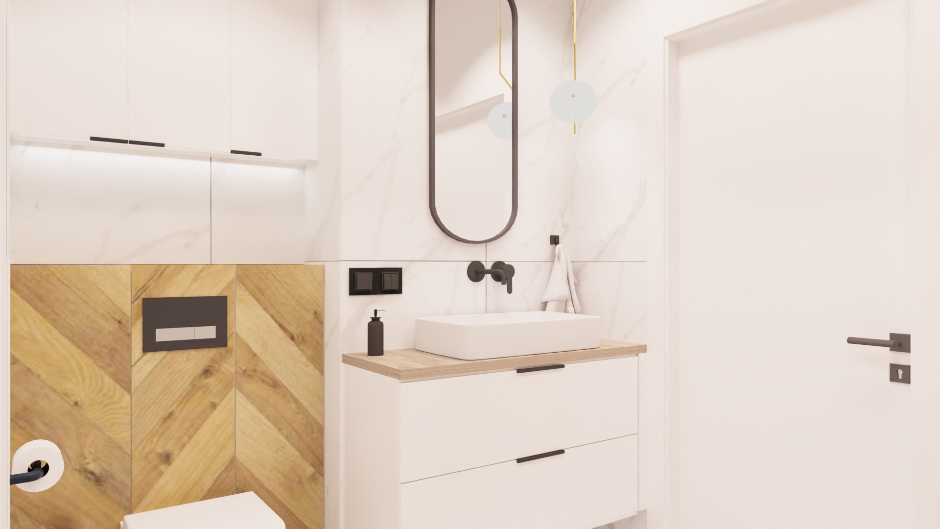 Luksusowa łazienka w 47m2 mieszkaniu