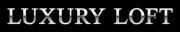 Tekst 'LUXURY LOFT' w srebrnej czcionce na czarnym tle, potencjalne logo salonu.
