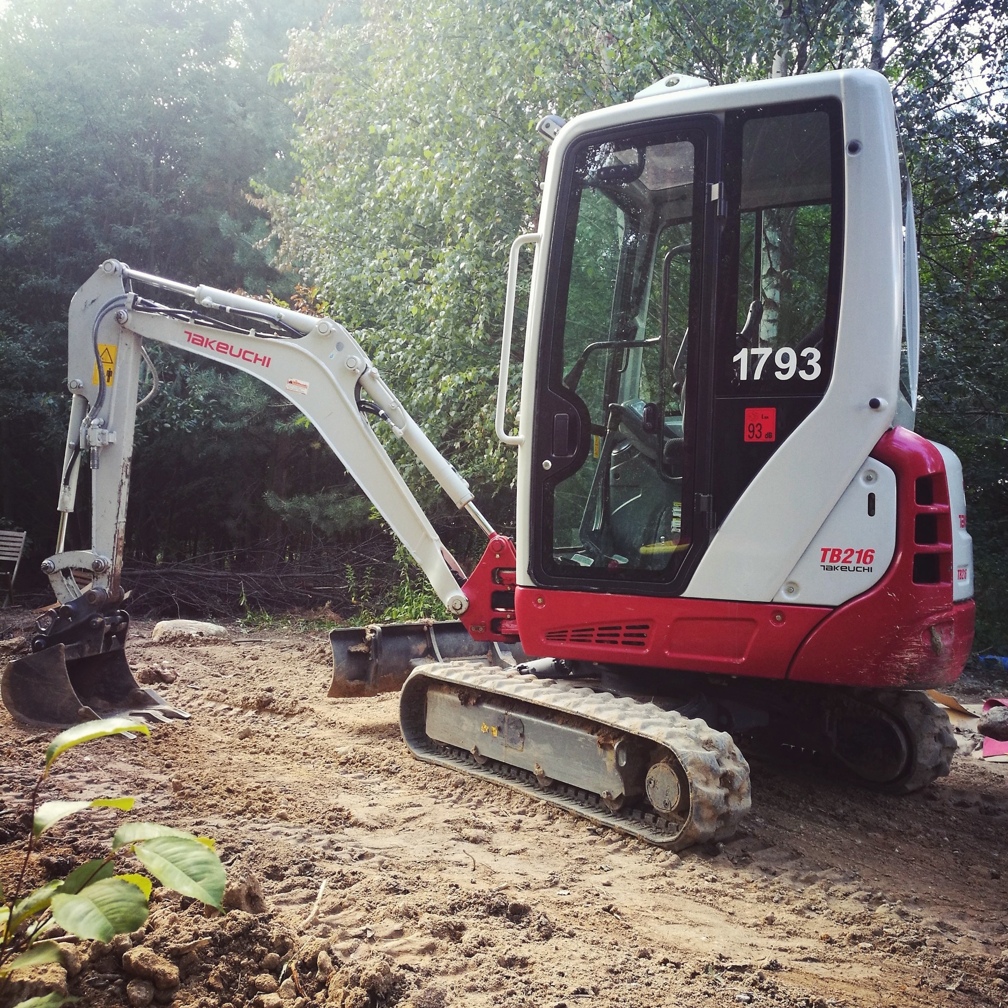 Minikoparka Takeuchi TB216 łyzki: 100cm, 50cm, 30cm