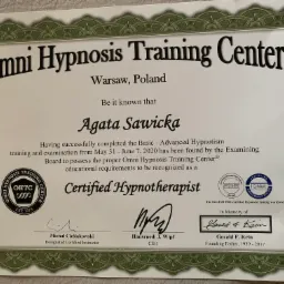 Dyplom Hipnoterapeuty
