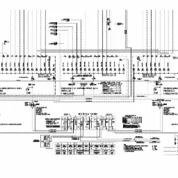 Schemat elektryczny rozdzielnicy głównej 0,4kV z oznaczeniami sekcji A, B, C, D, G, oraz rozdzielnicy PZO 15kV, ukazujący szczegółowy projekt instalacji.