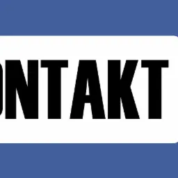 Grafika reklamowa: laptop z symbolem @, napis KONTAKT oraz MARKETING Piotr Omelańczuk Agencja Reklamowa na niebieskim tle.