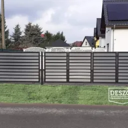 Brama harmonijkowa + przęsło płotu