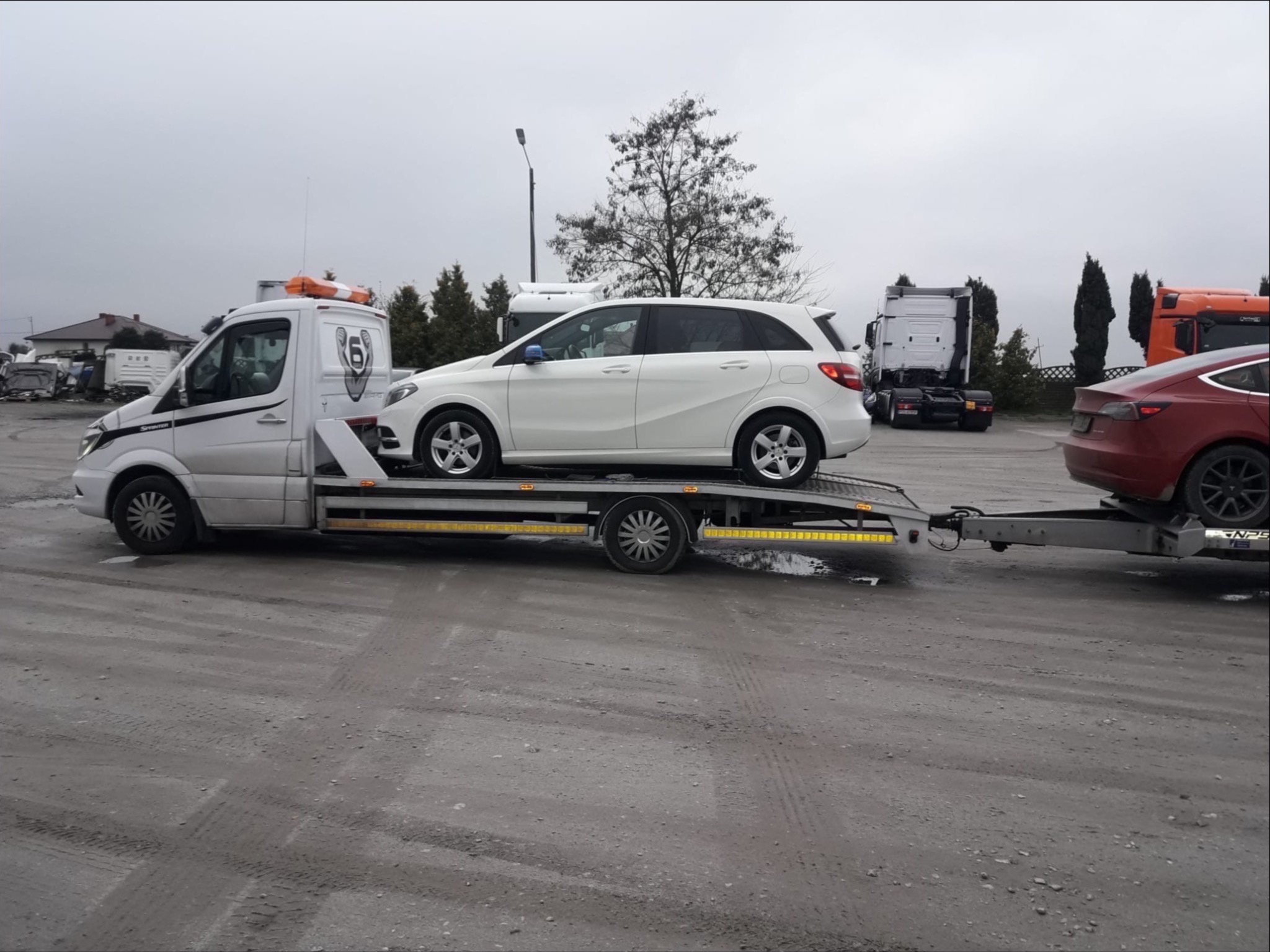 Najazd + długa laweta 8,5 m