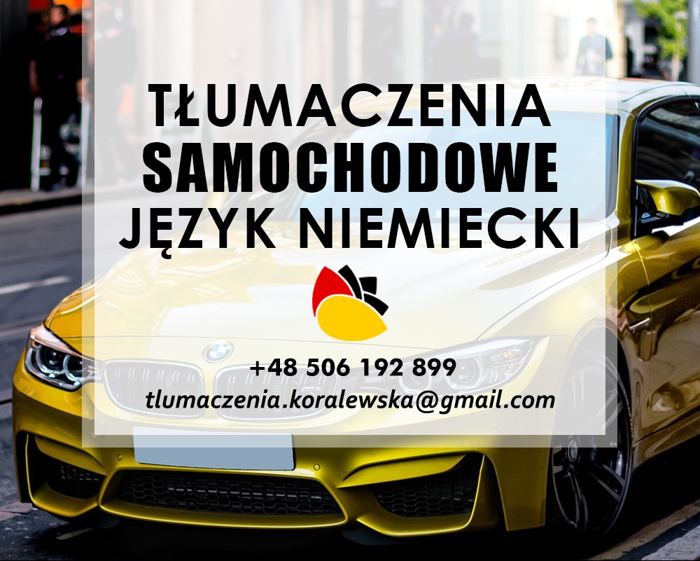 Tłumaczenia dowodów rejestracyjnych j. niemiecki Sosnowiec