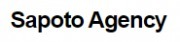 Logo firmy Sapoto Agency w czarnym kolorze na białym tle.
