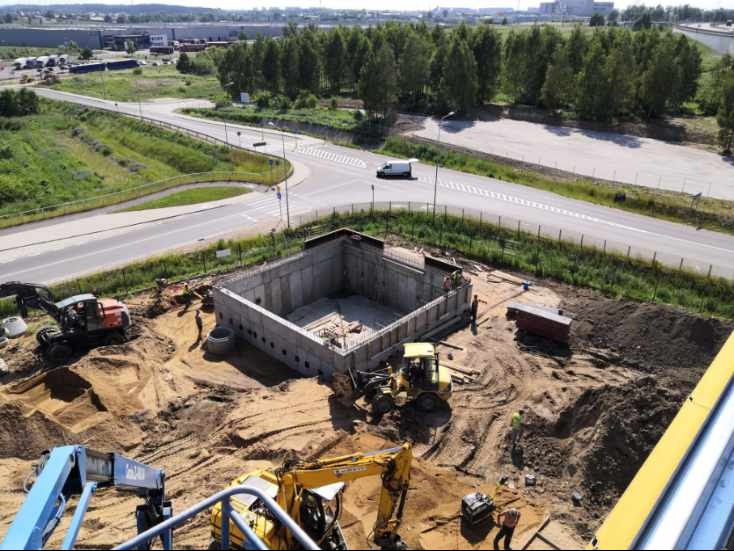 Wykonanie zbiornika ppoż w systemie żelbetowym w Olsztynie