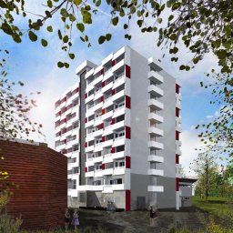 Jagoda Lotz Architektura - Wizualizacja budynku usługowego ze zmianą sposobu użytkowania na mieszkalny wielorodzinny