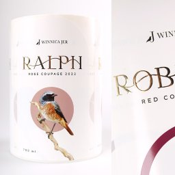 Identyfikacja wizualna dla winiarni Winnica Jer. Projekt logo, etykiet na wino, elementów graficznych na stronę www i social media