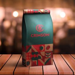 Projekt opakowania dla marki kawy Crimson Coffee