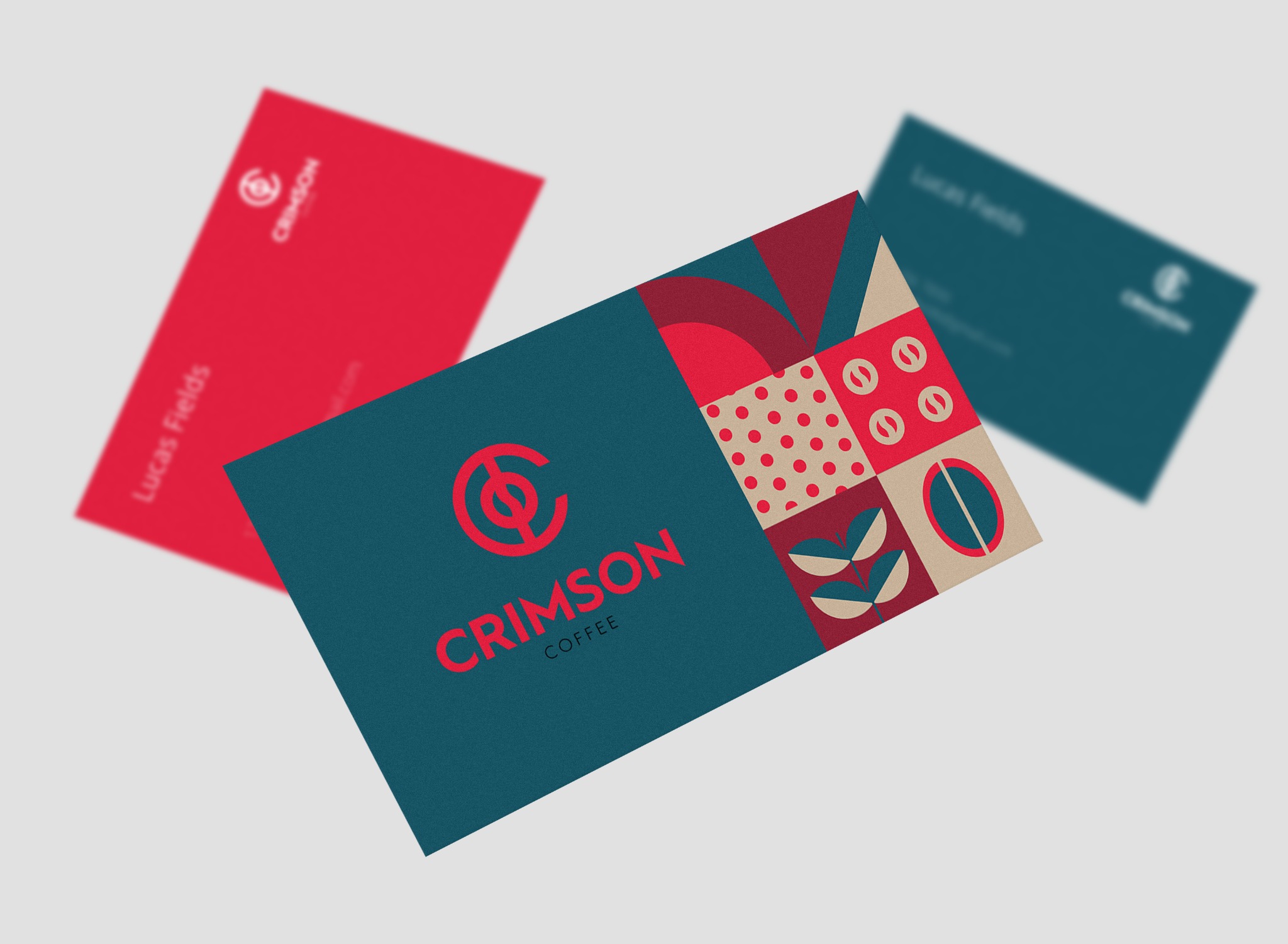 Wizytówki dla marki kawy Crimson Coffee