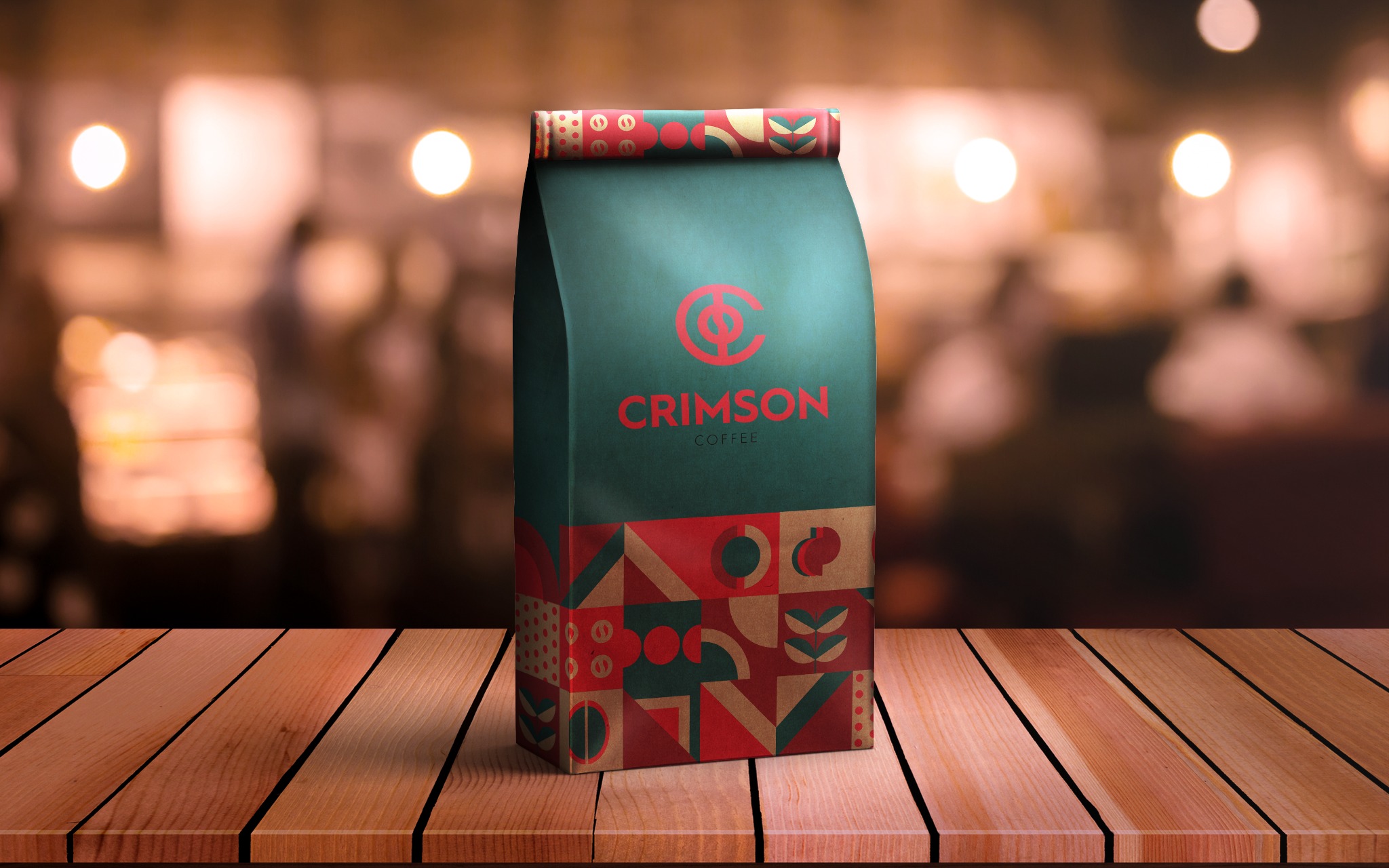 Projekt opakowania dla marki kawy Crimson Coffee