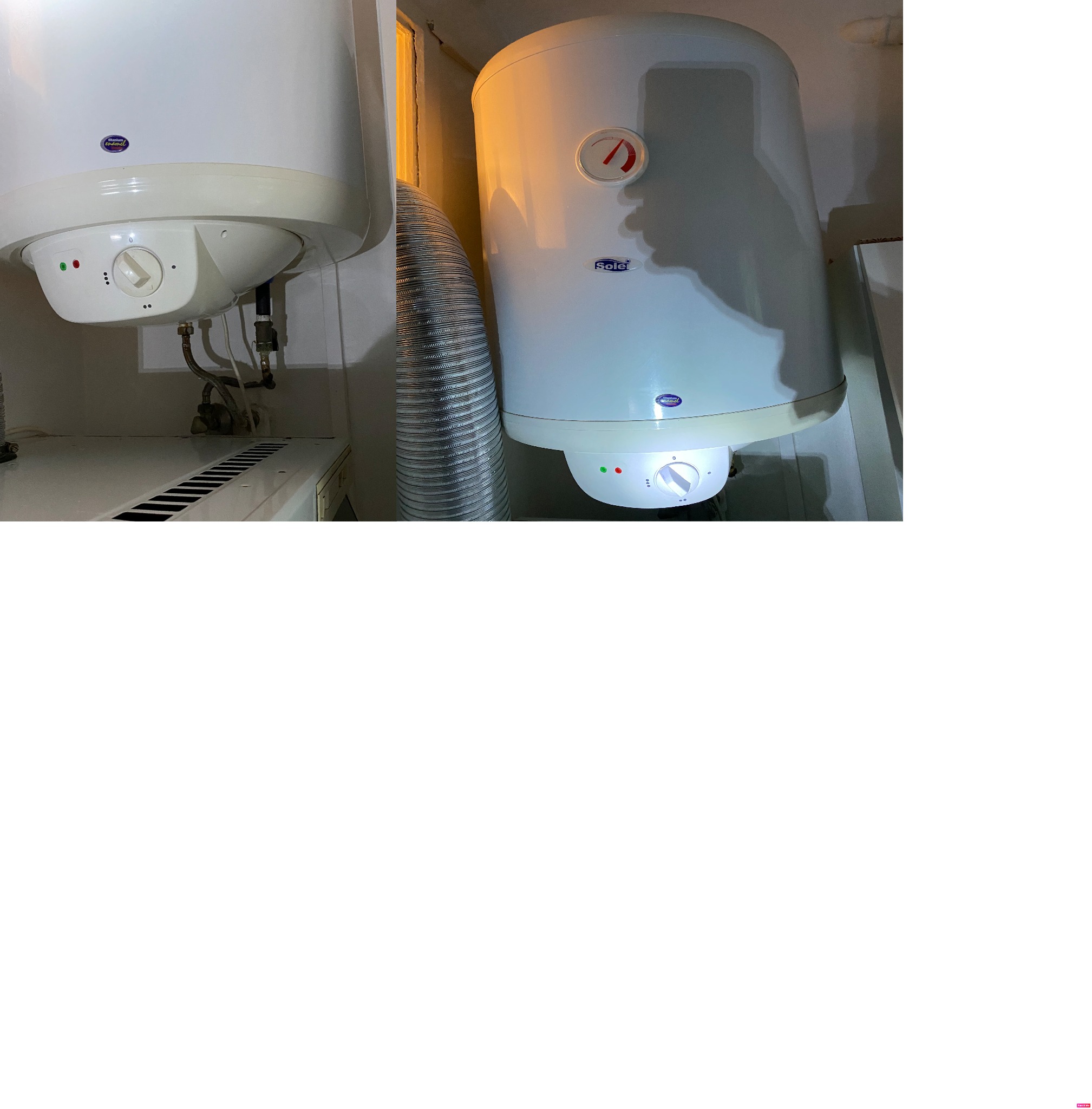 Wymiana zaworków, wężyków oraz podgrzewacza wody 50l