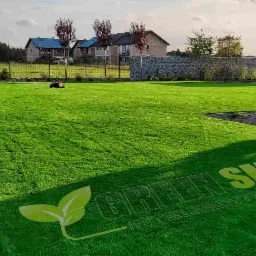 Inteligentny system nawadniania, robot koszący Ambrogio, trawnik z rolki, realizacja Tarnów 2021r.