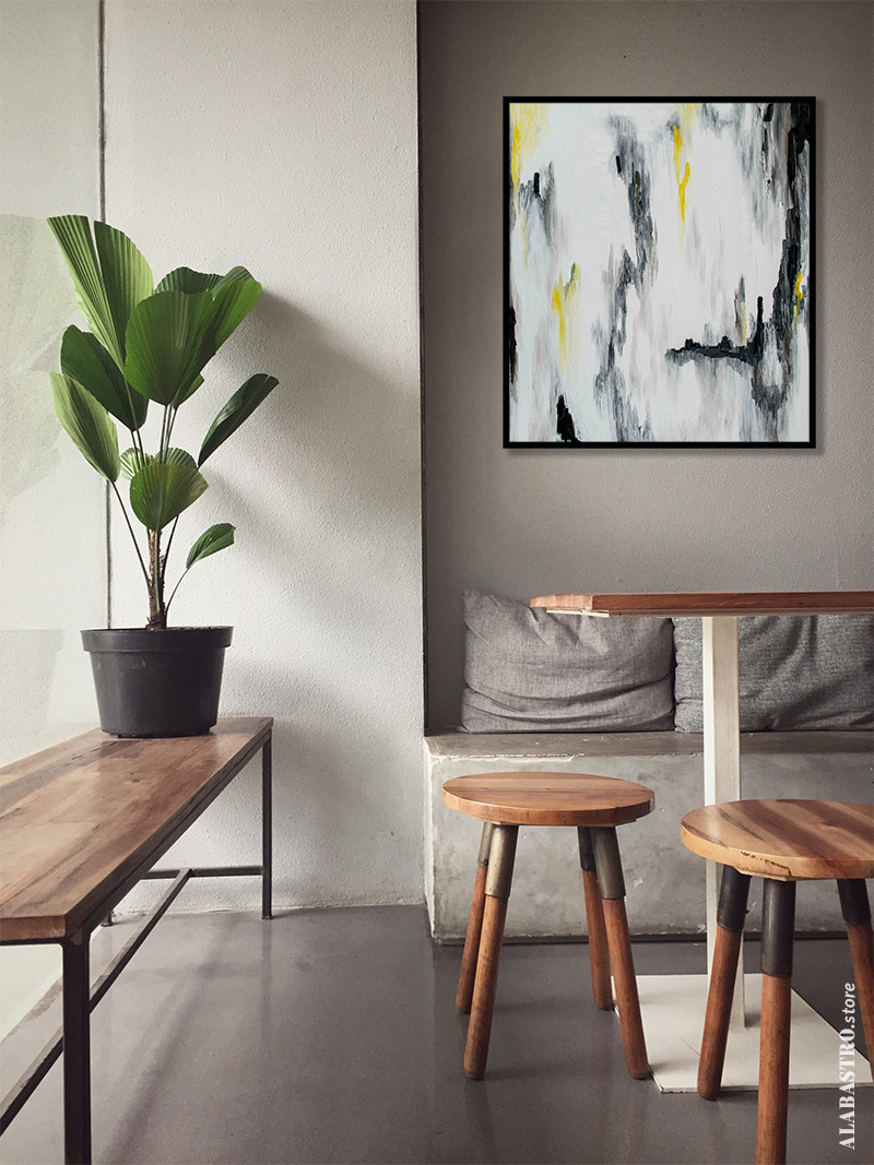 Stonowany obraz olejny.