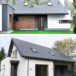 Nowoczesny dom (pompa ciepła, wentylacja mechaniczna, brak kominów)