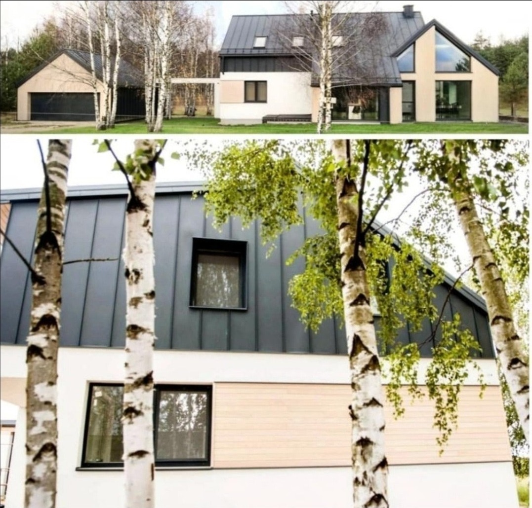 Dom z garażem przy lesie w okolicy Łomży