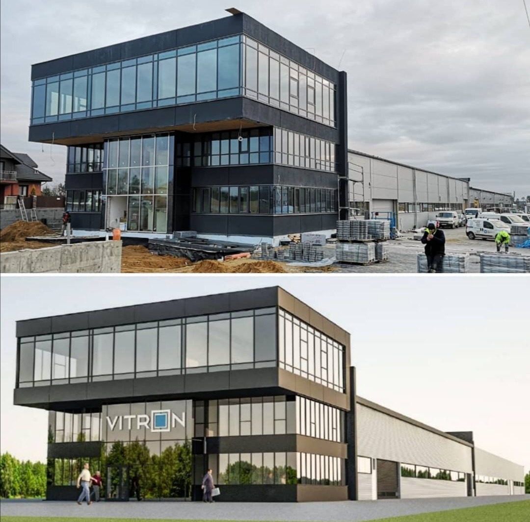 Hala produkcji okien w Grabówce - zdjęcie i wizualizacja