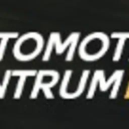 Logo firmy Automotive Centrum na ciemnym tle, z trzema pionowymi paskami w odcieniach pomarańczu po prawej stronie.