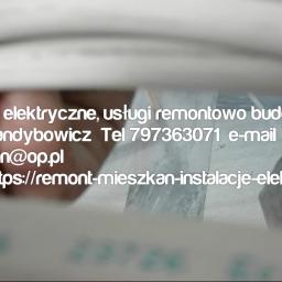 Instalacje elektryczne usługi remontowo budowlane Marek - Remonty Małych Łazienek Długosiodło