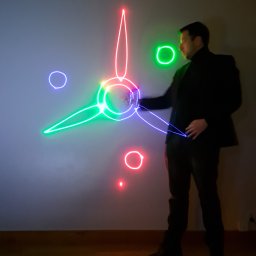 Kolorowe lasery, wyświetlamy na ścianach przy muzyce