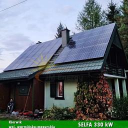 Instalacja fotowoltaiczna o mocy 9,9 kW na Warmii i Mazurach. Panele monokrystaliczne Selfa 330W - 30 lat gwarancji na sprawność liniową!