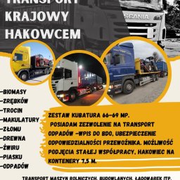 P.U.H.P. "TOBI' Tomasz Waśko ul. Dworcowa 30 64-730 Rosko NIP:763-001-28-24 - Transport krajowy Czarnków