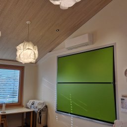 Klimatyzowanie dziecięcej stołówki. Dwa klimatyzatory ścienne o łącznej mocy 10kW.