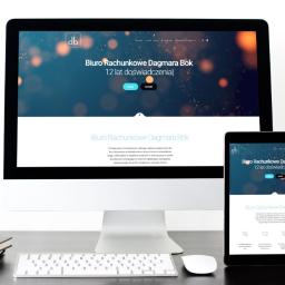 Mokap wykonanego projektu dla biura rachunkowego.