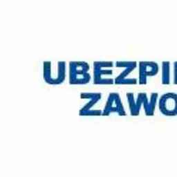 Niebieskie logo OC z napisem UBEZPIECZENIE ZAWODOWE w tym samym kolorze na białym tle.