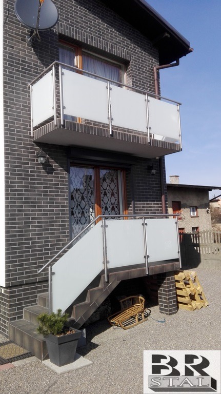 Balustrada nierdzewna wypełnienie szkło