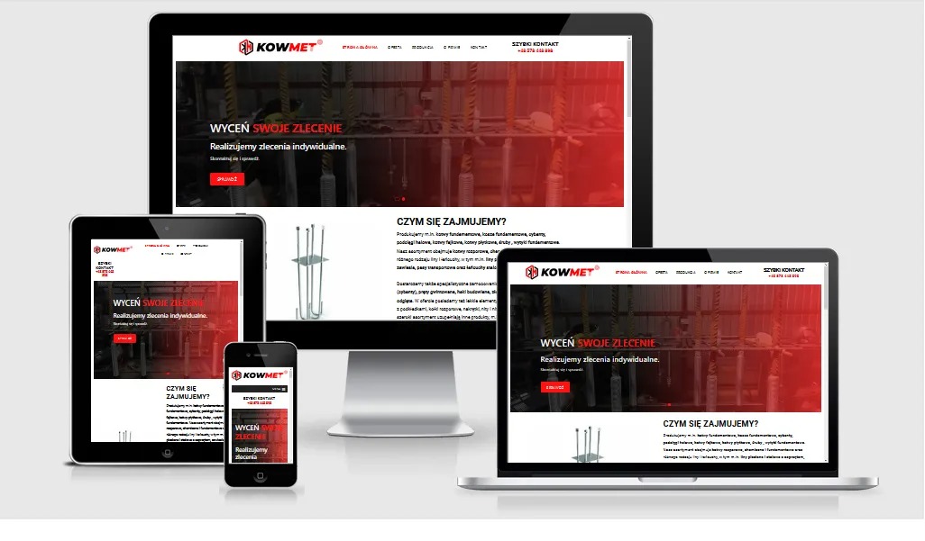 Strona internetowa firmy KOWMET.