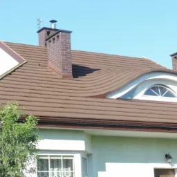 montaż blachy z posypką wulkaniczną.