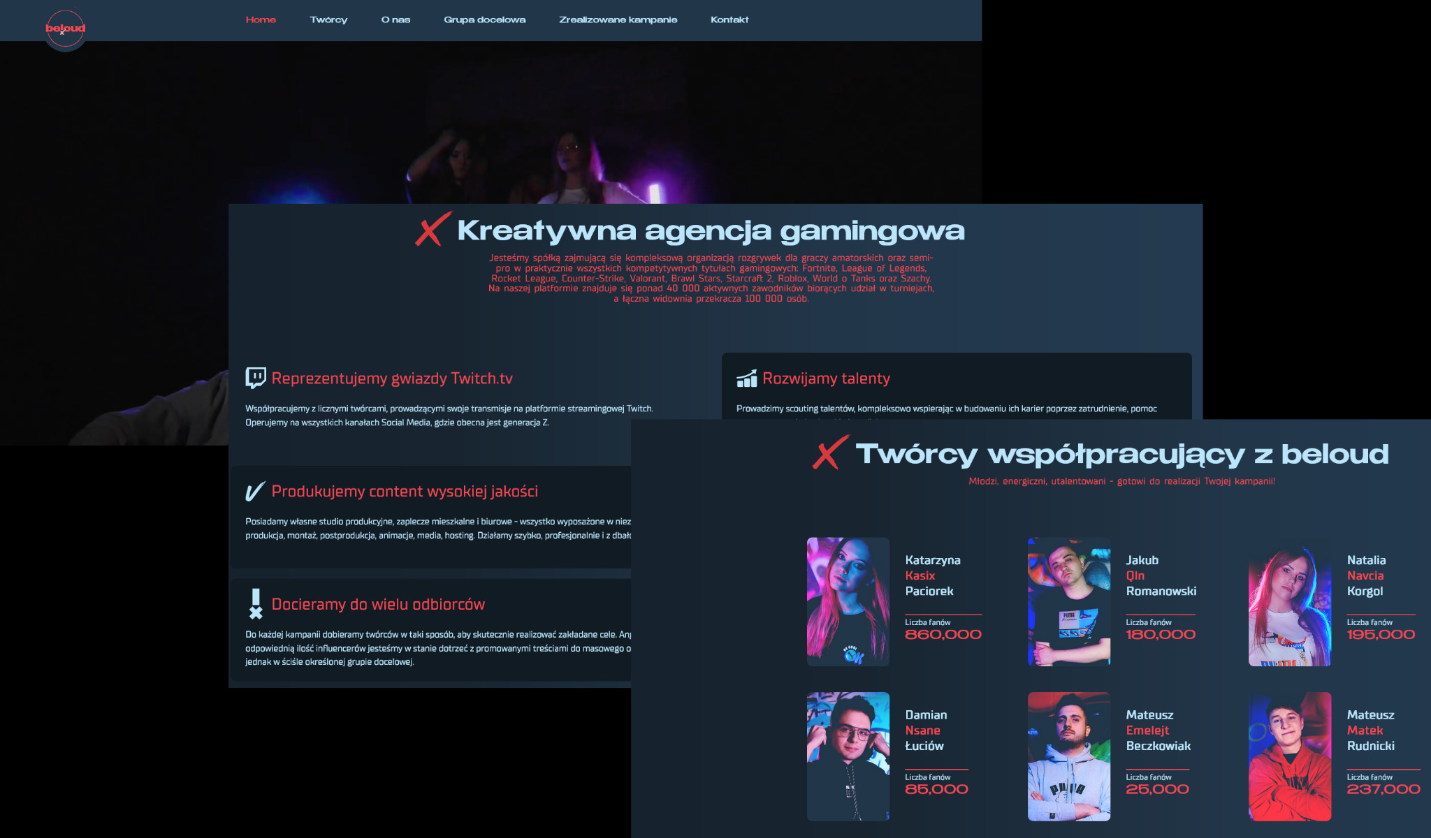 Hub informacyjny dla potencjalnych partnerów agencji Beloud. Nowa witryna internetowa wraz z panelem CMS.