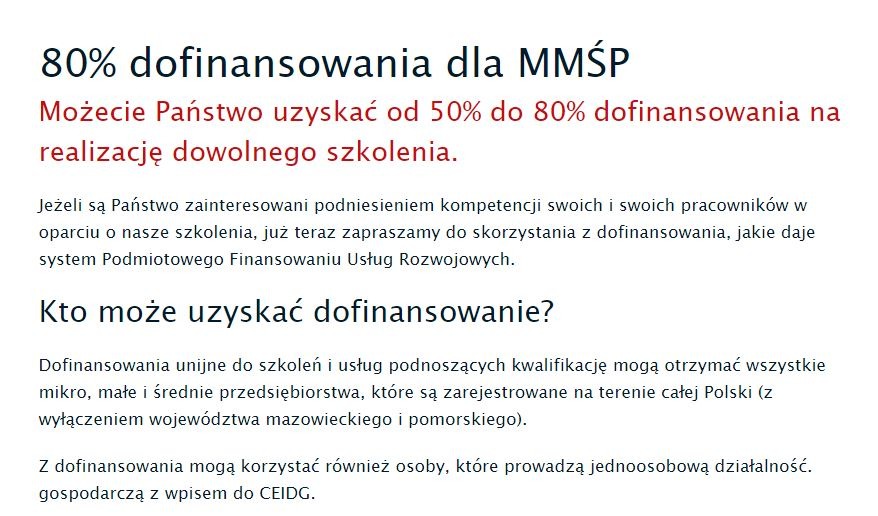 Zrealizowaliśmy dla Nszych Klientów z Sukcesem Setki Dni Szkoleniowych i Doradczych z Dofinansowaniem