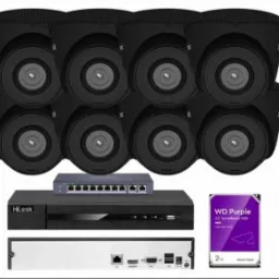 Zestaw monitoring 8x kamer kamera IP Hikvision PoE 4MPX z dyskiem 2TB