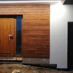 Fasada, tynk sylikonowy, imitacja deski