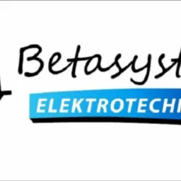 Logo firmy Betasystem Elektrotechnika z symbolem wykresu po lewej stronie.
