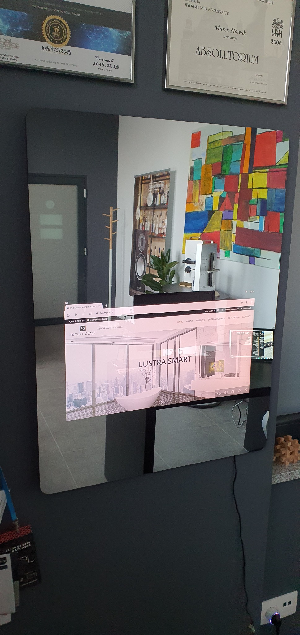 Lustro dotykowe inteligentne