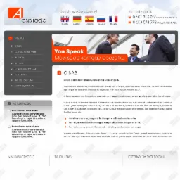 Projekt strony dla firmy zajmującej się szkoleniami językowymi.