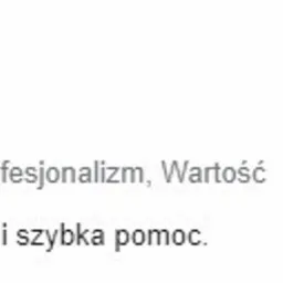 Zrzut ekranu z pozytywną opinią klientki Jolanty Gi Gi (teen) na temat kompetentnego doradcy Pawła Roczyny, podkreślający szybkość reakcji, jakość, profesjonalizm i wartość usługi, wystawioną 3...