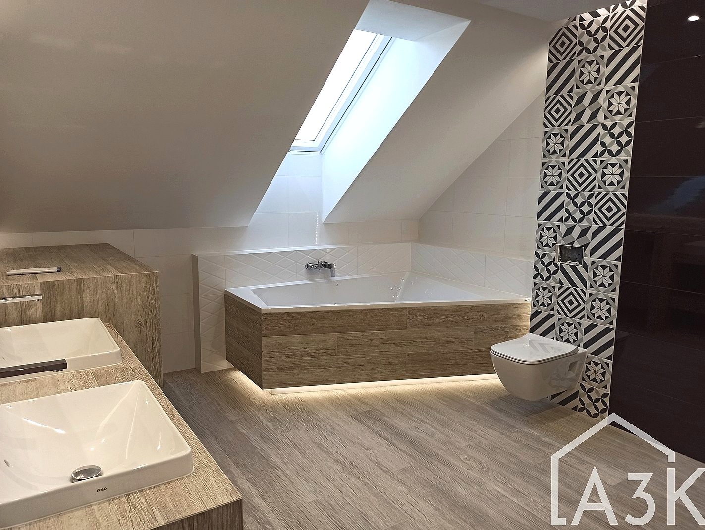 Wzory z płytek ułożone z gustem i smakiem.